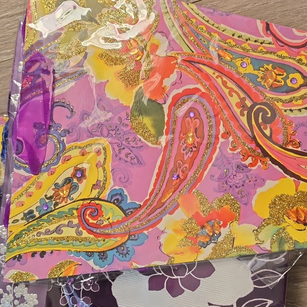 10 Colorful Drawstring Papyrus Gift Bags Set - Picture 7 of 9